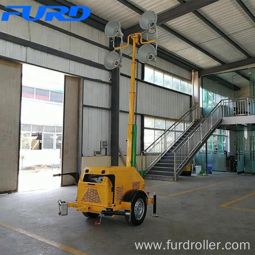 4-spotlight Mobile Lighting Tower with Single-phase 5 KVA Set